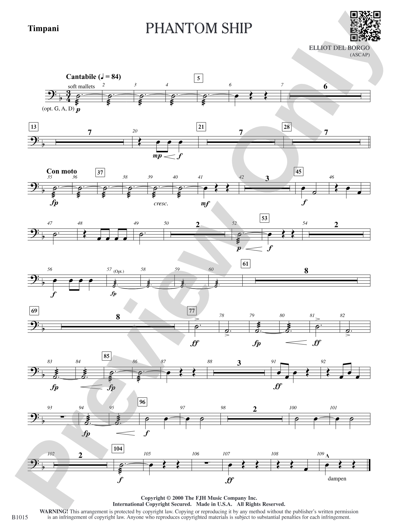 Phantom Ship: Timpani