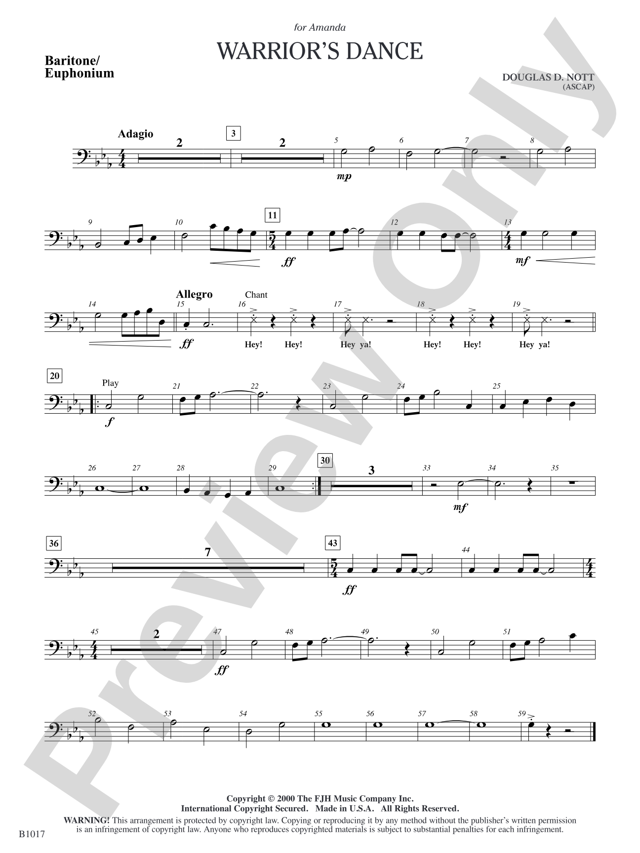 Warrior's Dance: Baritone/Euphonium