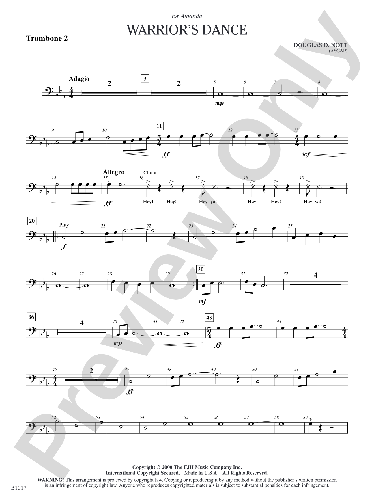 Warrior's Dance: Trombone 2