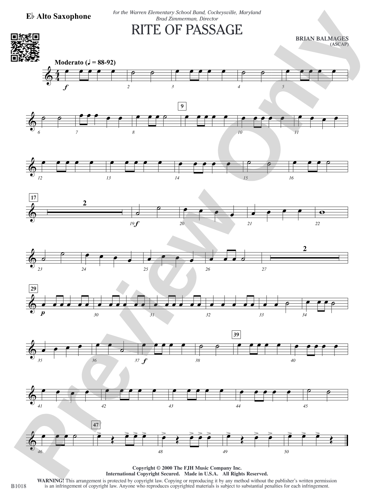 Rite of Passage: E-flat Alto Saxophone