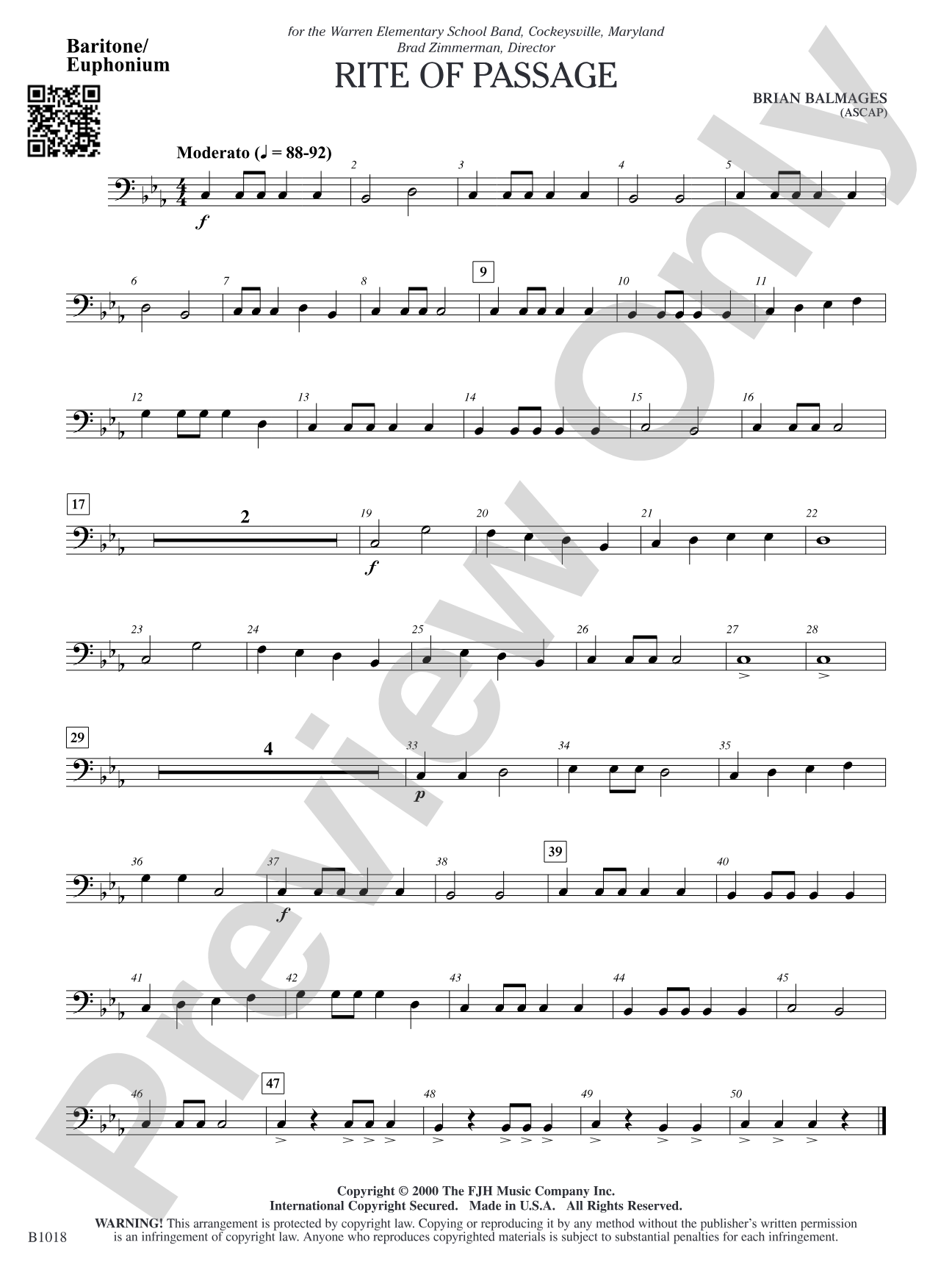 Rite of Passage: Baritone/Euphonium