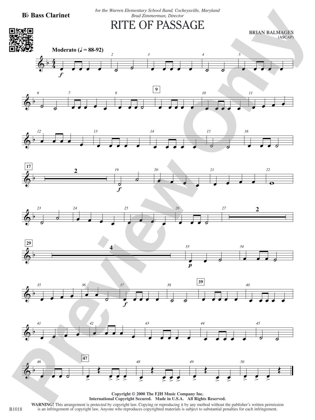 Rite of Passage: B-flat Bass Clarinet