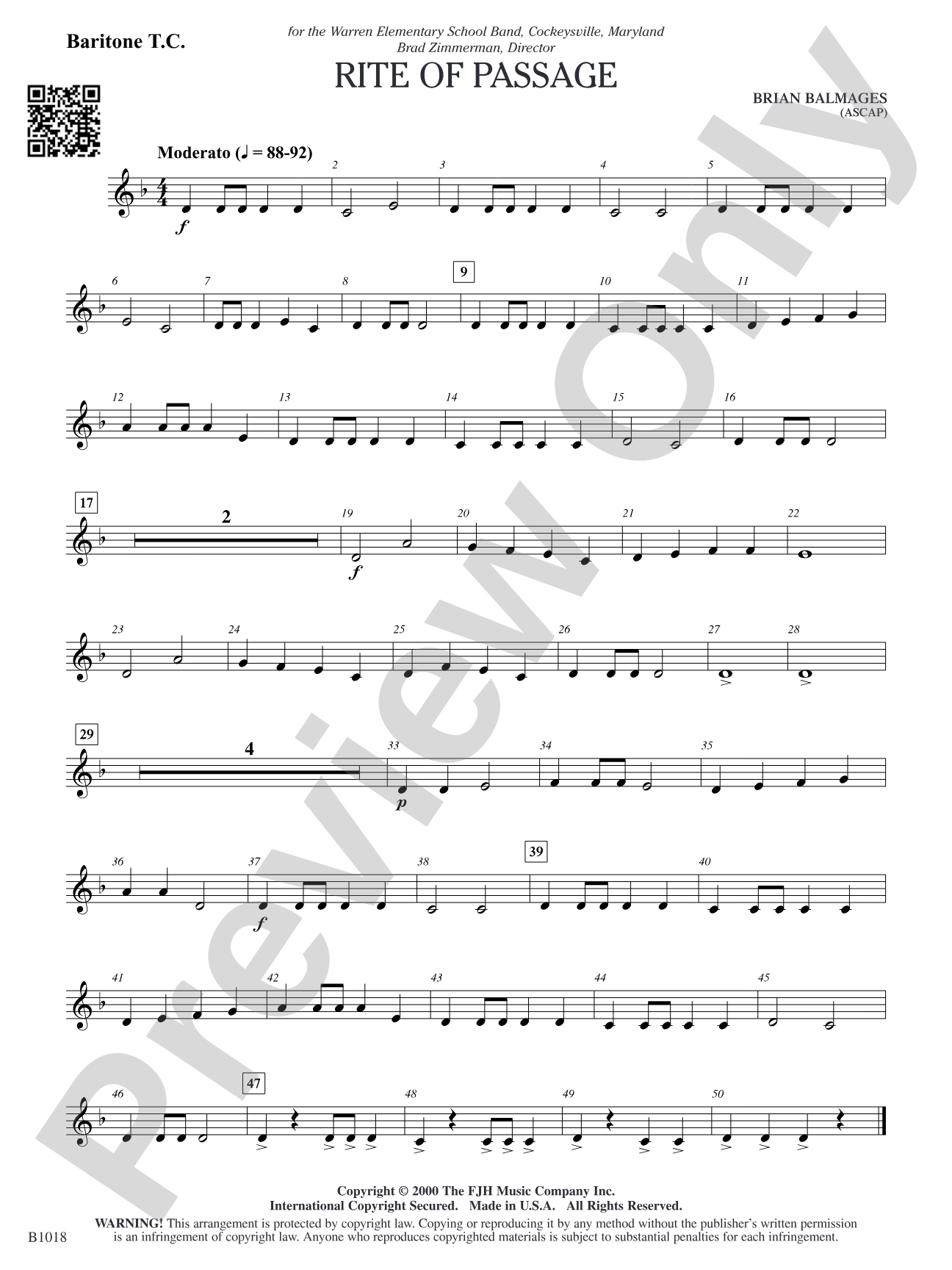 Rite of Passage: Baritone T.C.