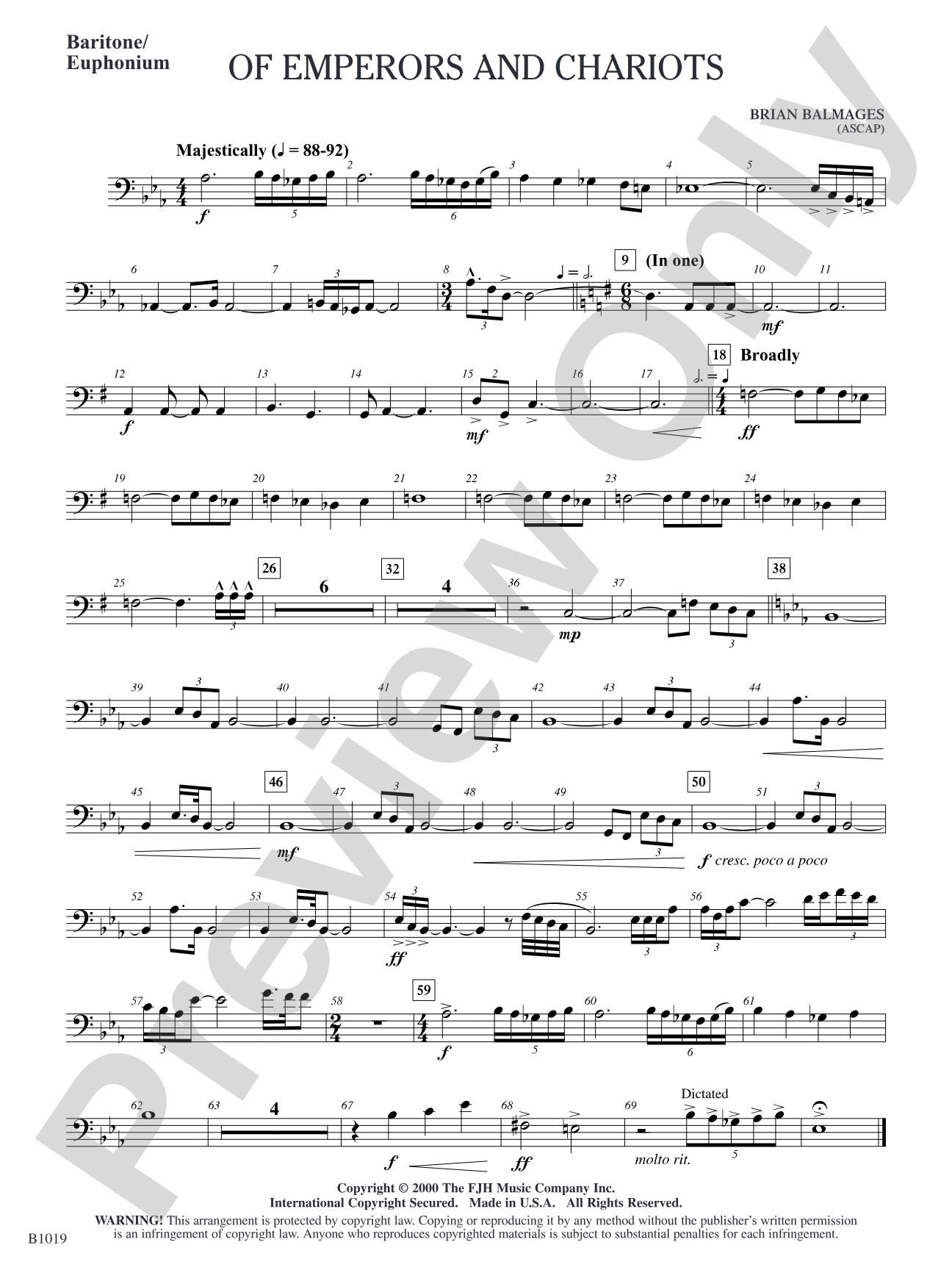 Of Emperors and Chariots: Baritone/Euphonium