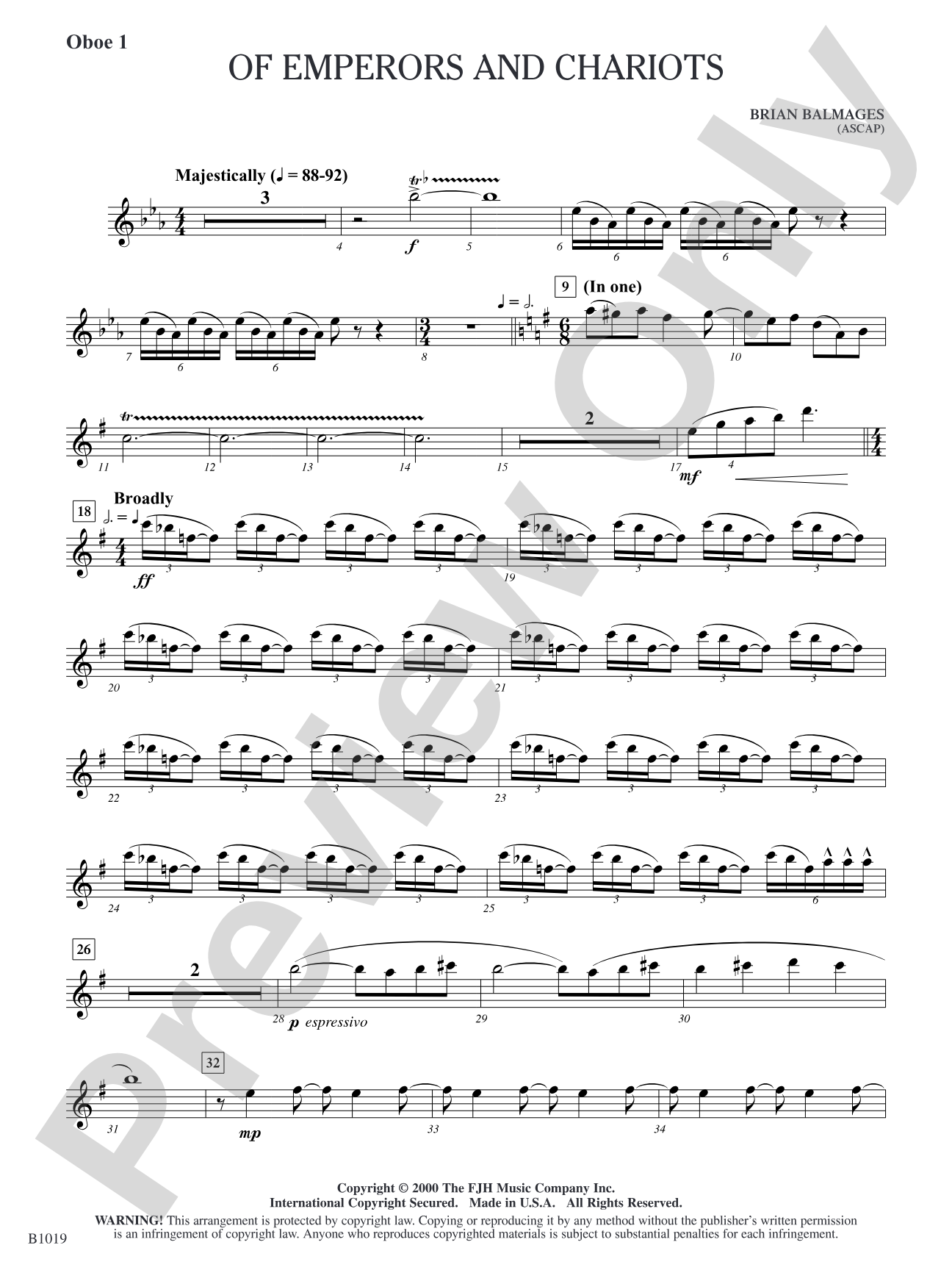 Of Emperors and Chariots: Oboe 1