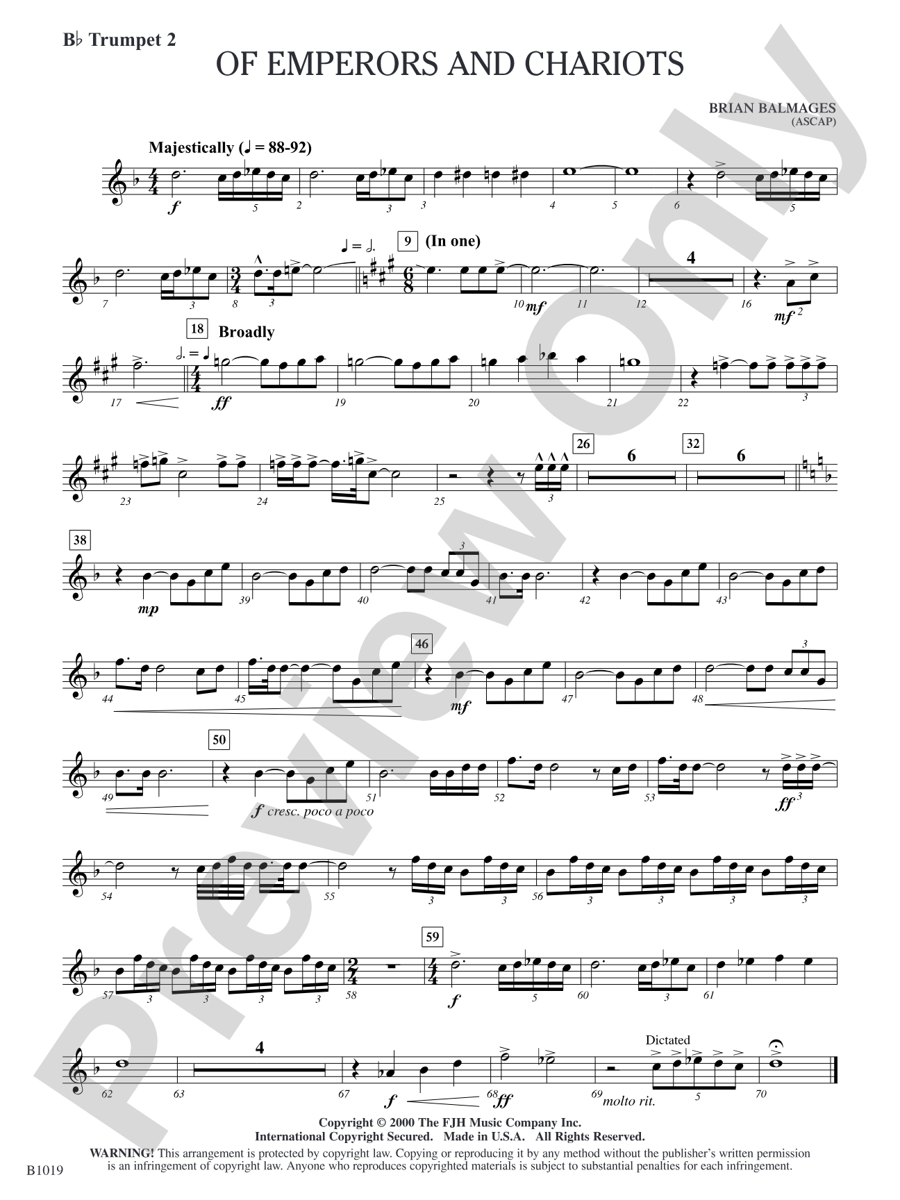 Of Emperors and Chariots: B-flat Trumpet 2