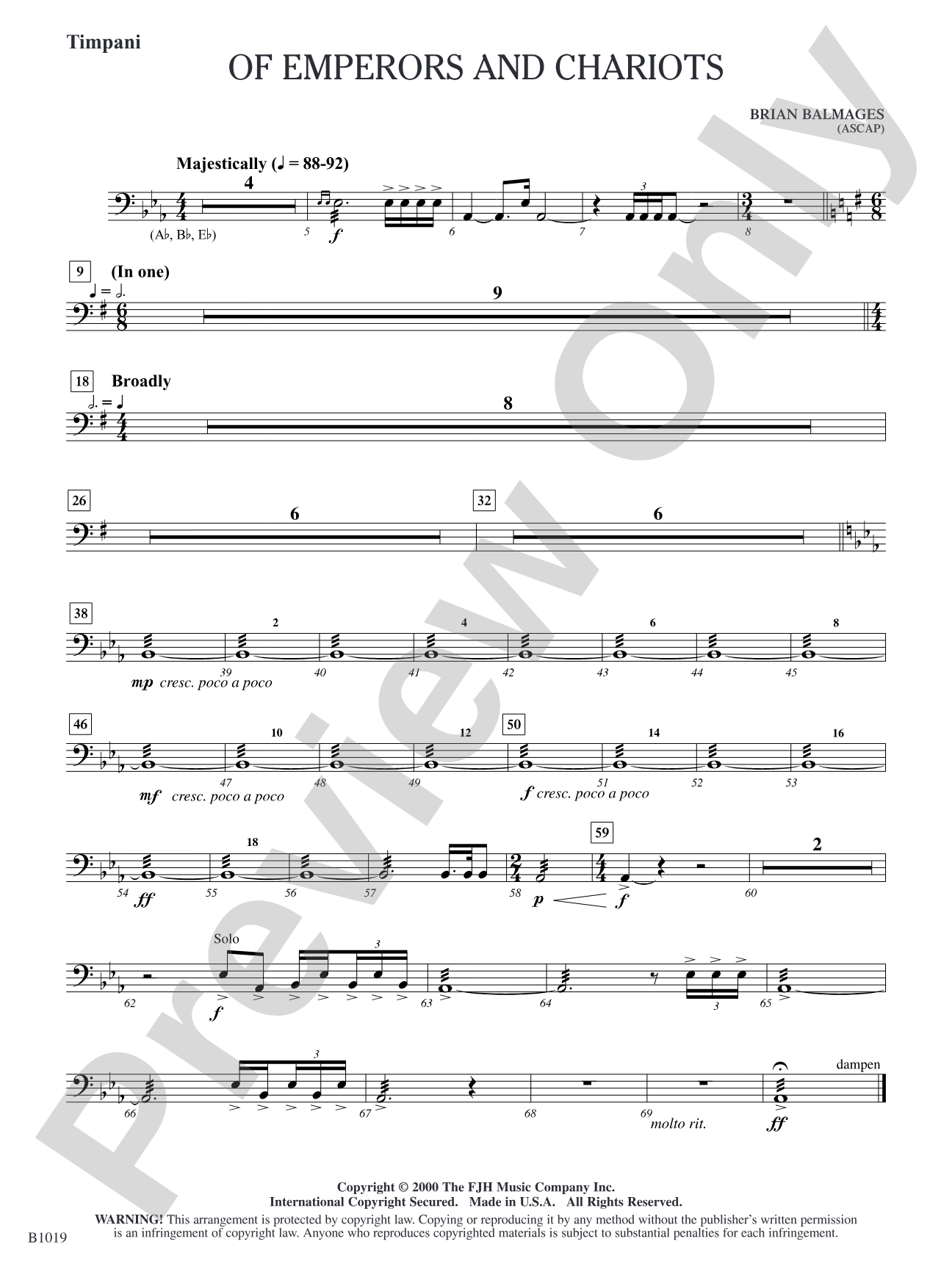 Of Emperors and Chariots: Timpani