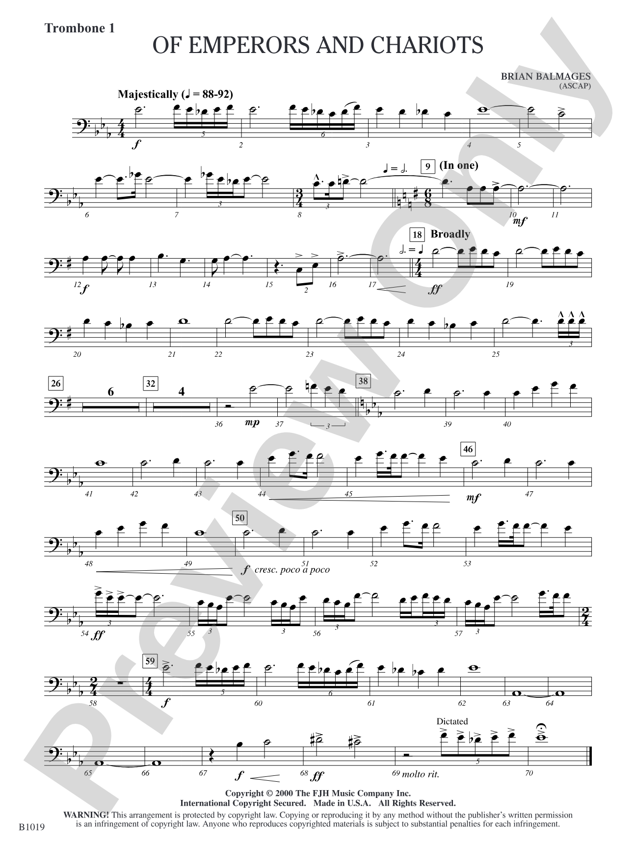 Of Emperors and Chariots: Trombone 1