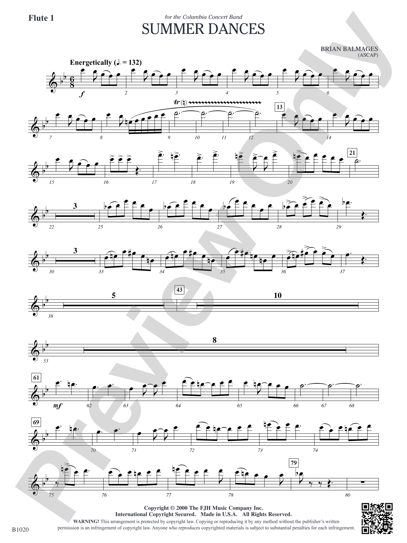 Summer Dances: Flute 1