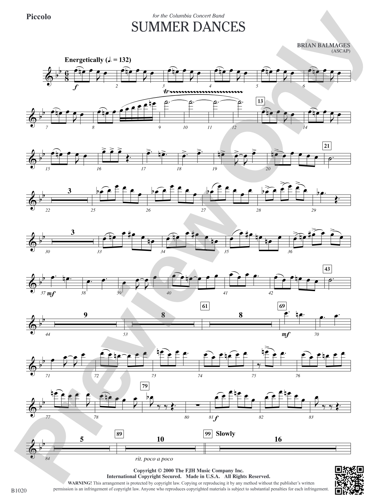 Summer Dances: Piccolo