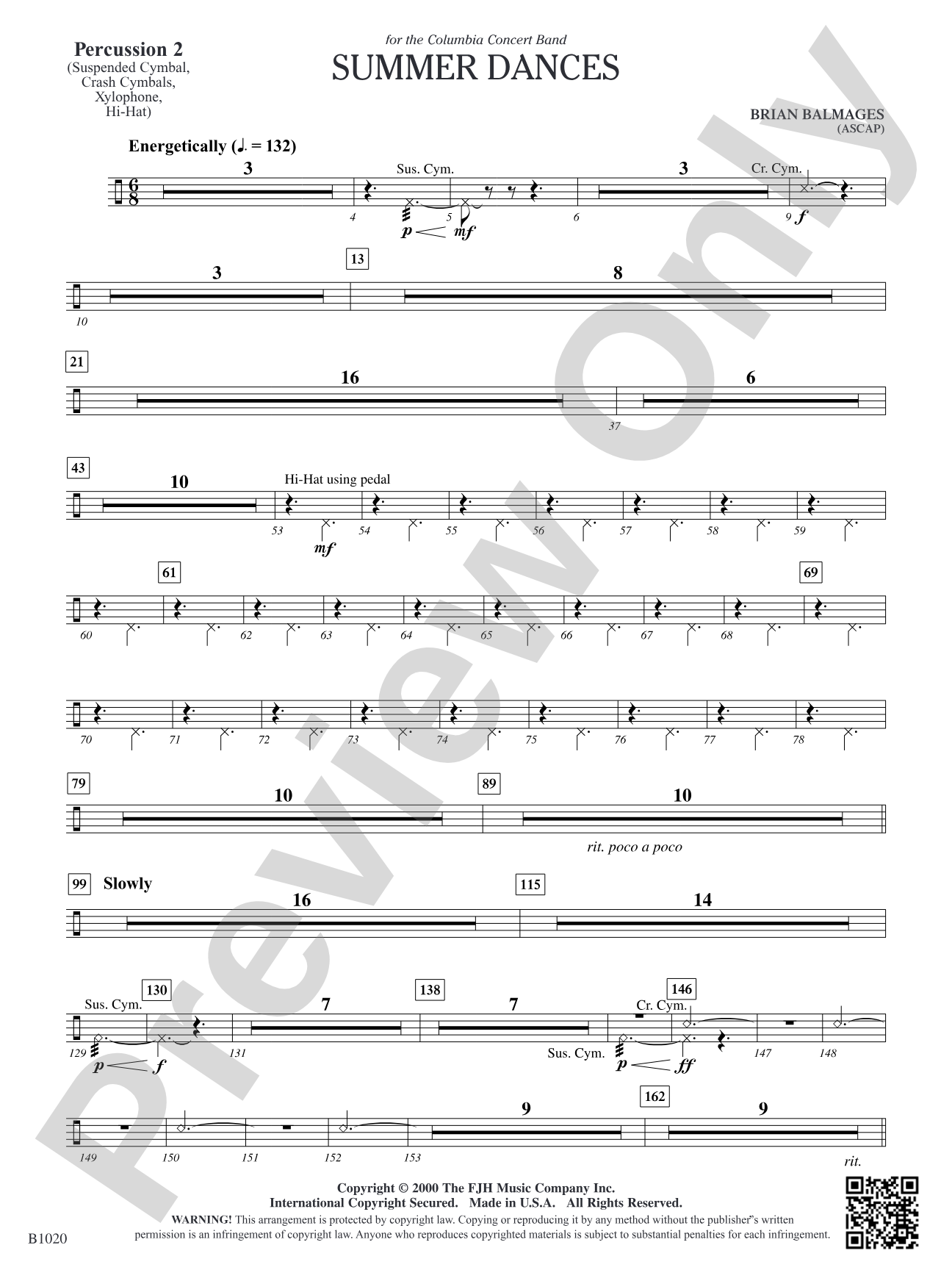 Summer Dances: Percussion 2