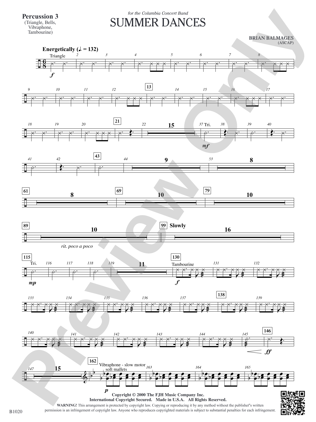 Summer Dances: Percussion 3