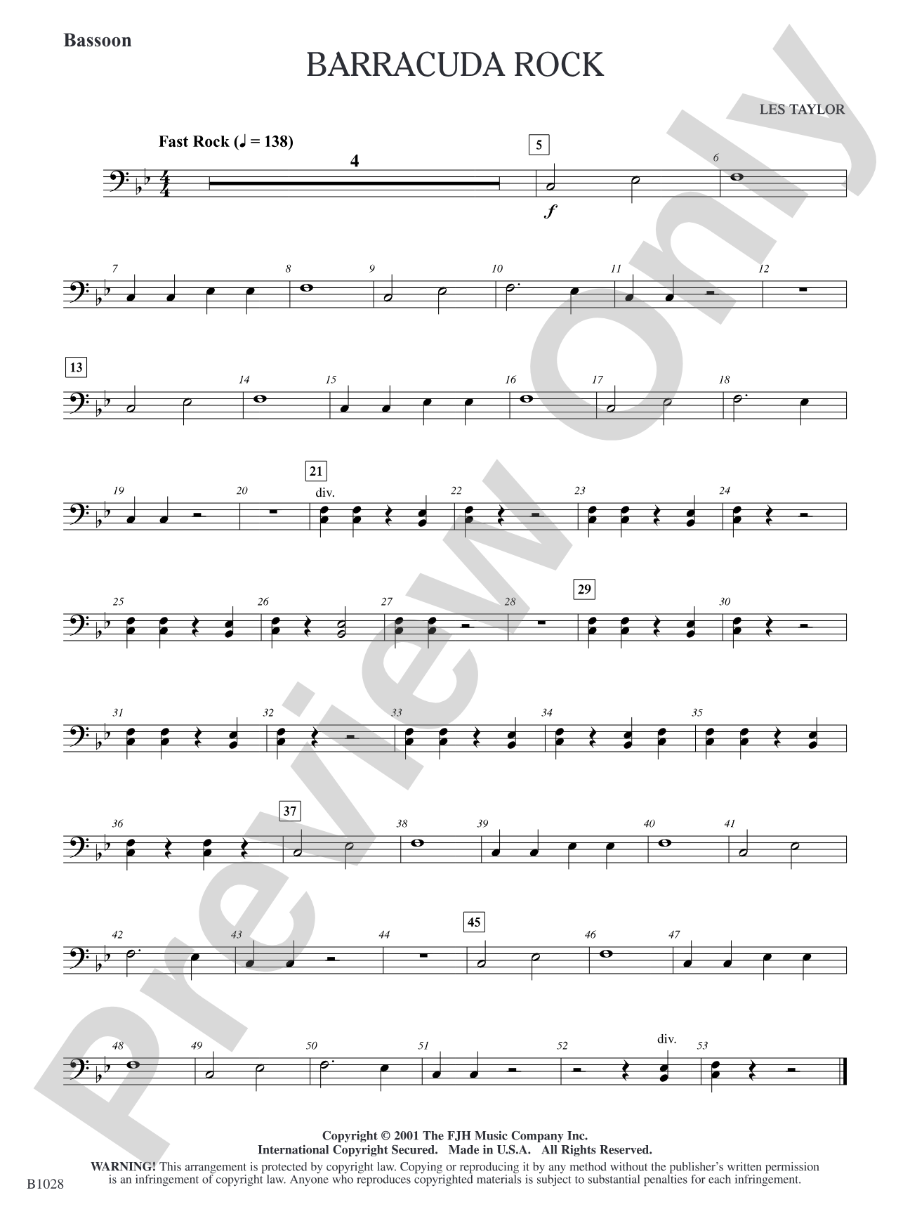 Barracuda Rock: Bassoon