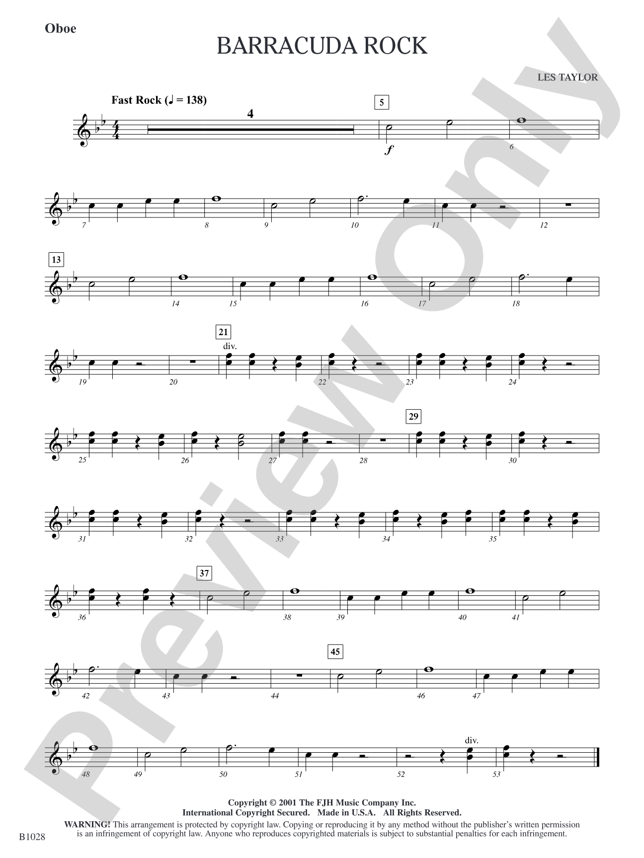 Barracuda Rock: Oboe