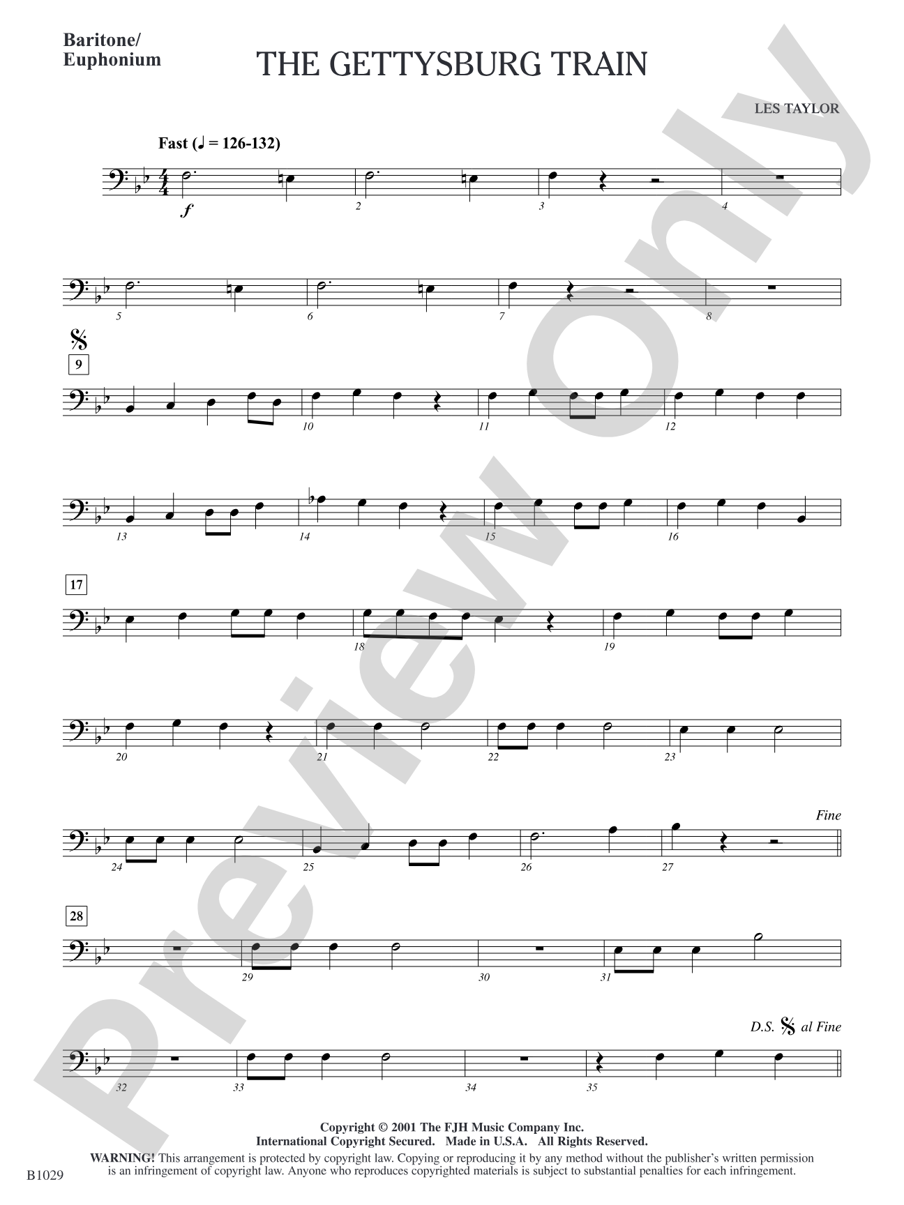 The Gettysburg Train: Baritone/Euphonium