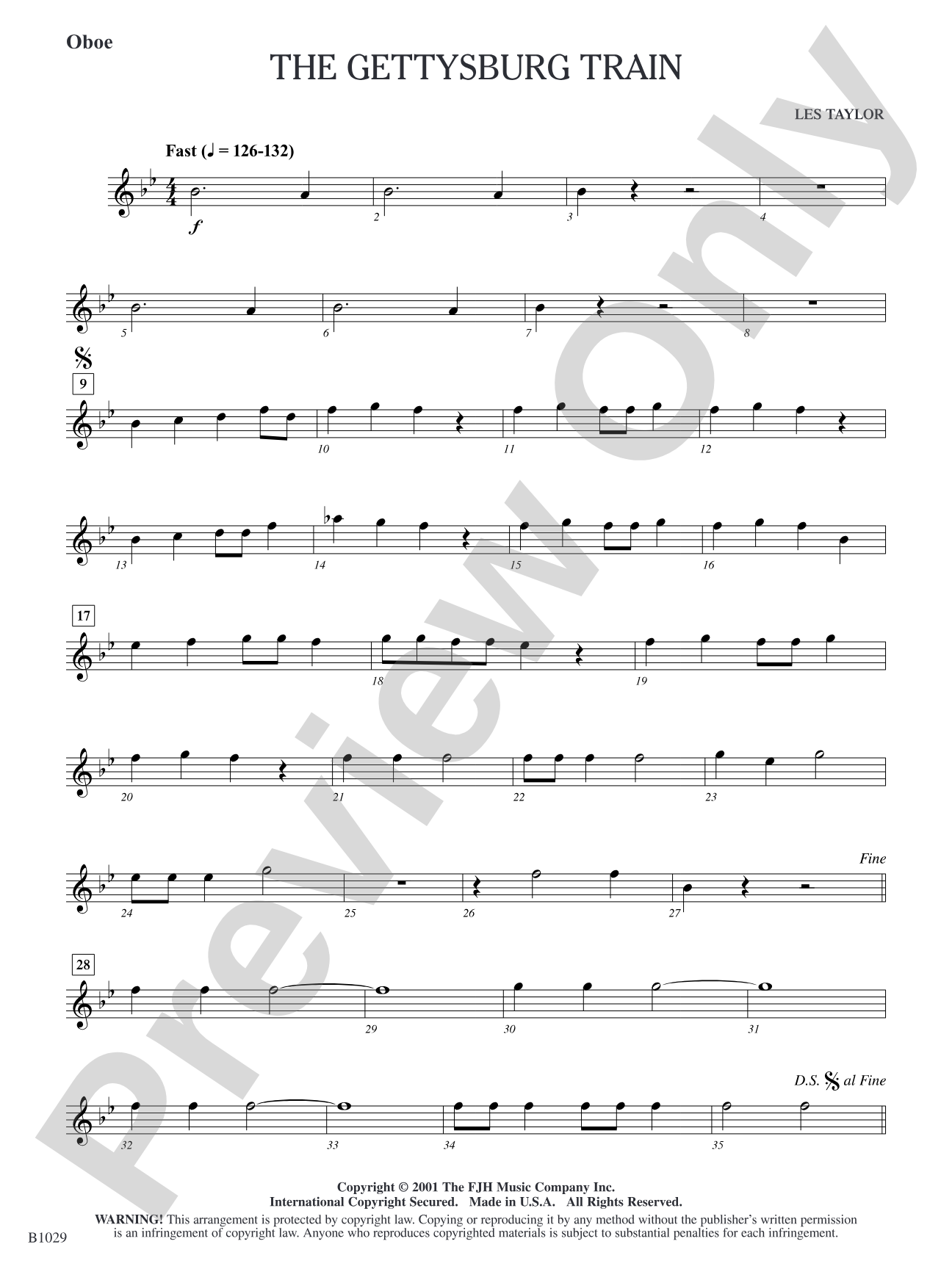 The Gettysburg Train: Oboe