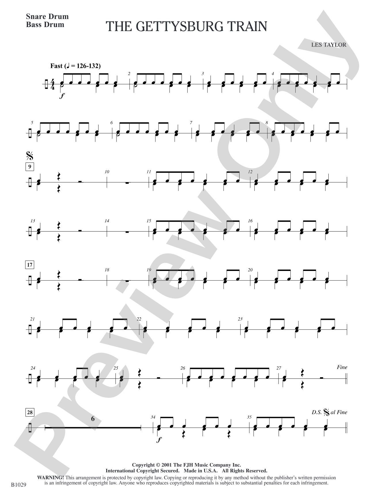 The Gettysburg Train: Snare Drum/Bass Drum