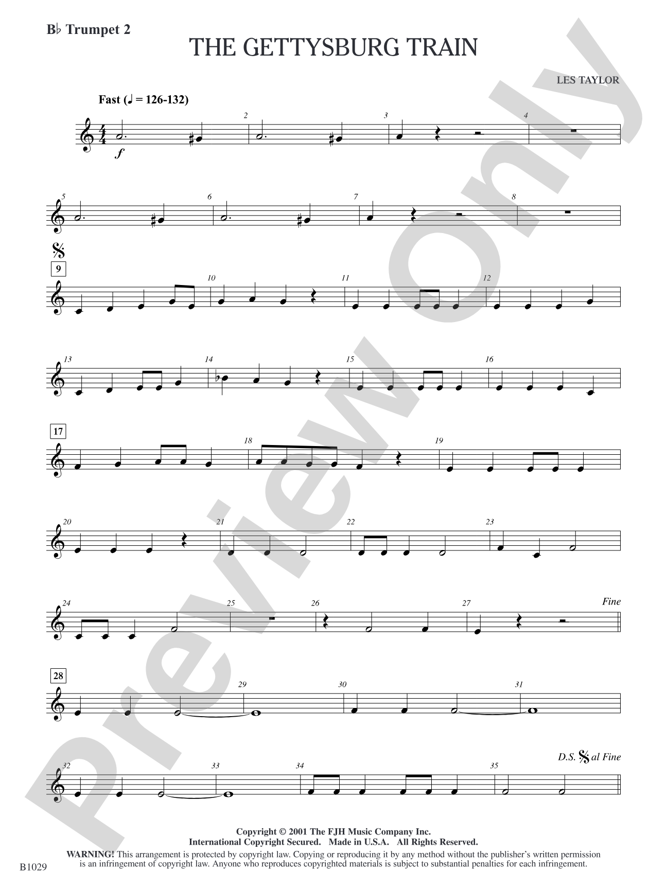 The Gettysburg Train: B-flat Trumpet 2