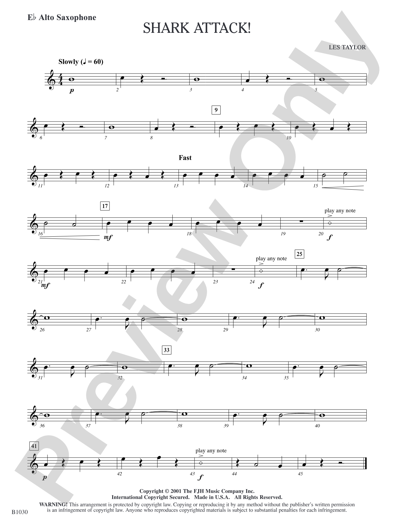 Shark Attack!: E-flat Alto Saxophone