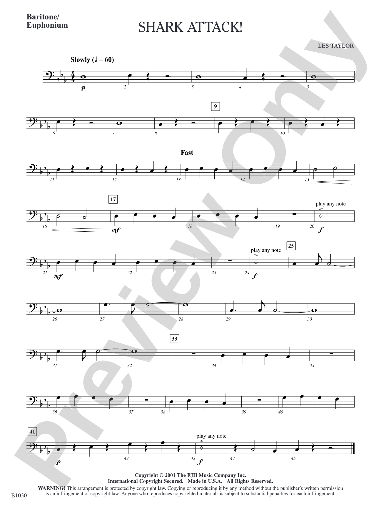 Shark Attack!: Baritone/Euphonium