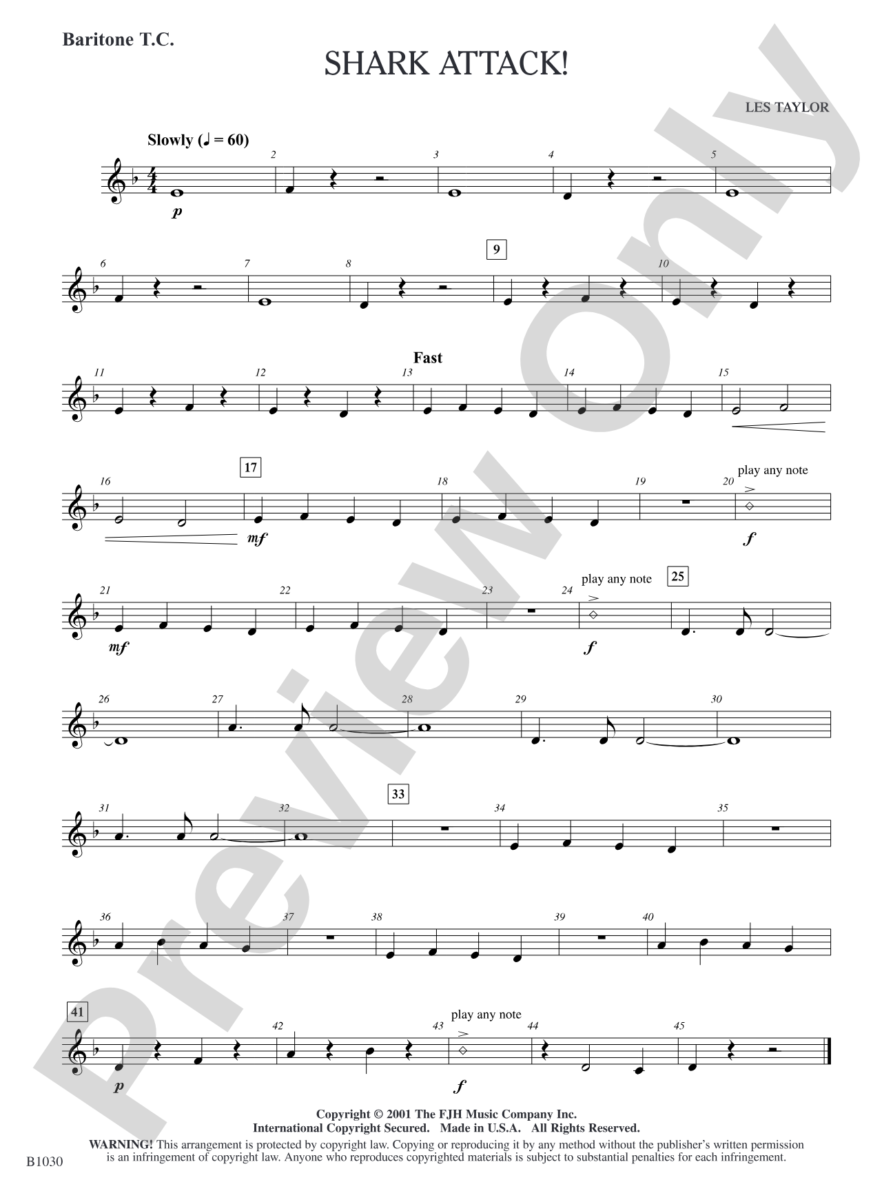 Shark Attack!: Baritone T.C.