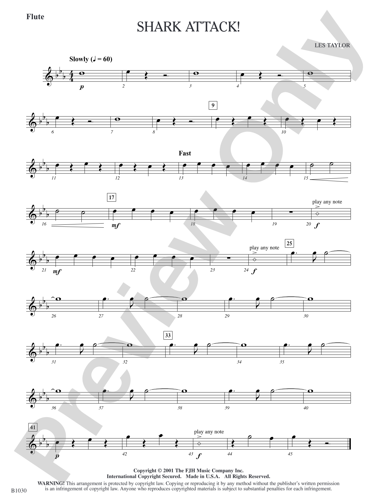 Shark Attack!: Flute