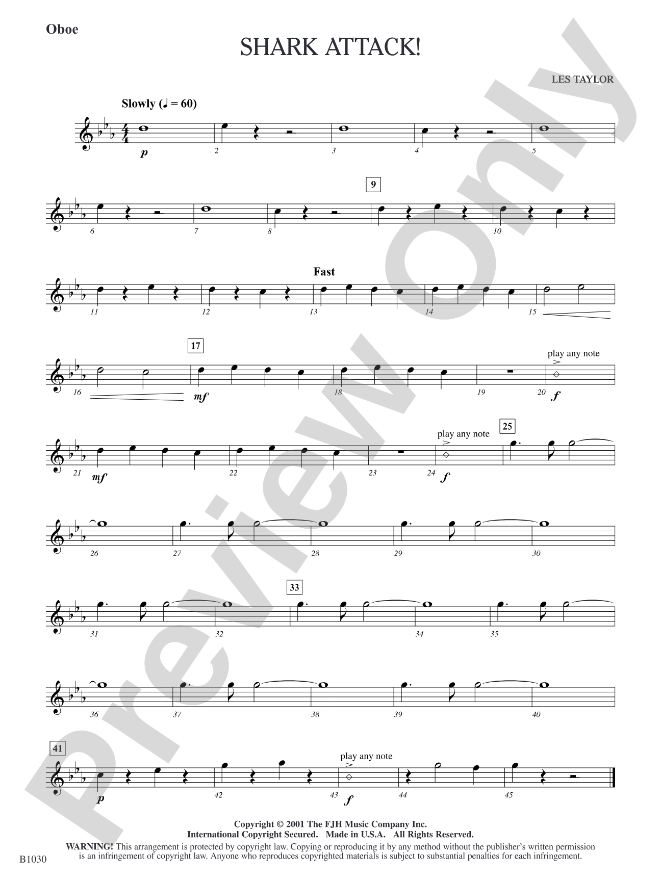 Shark Attack!: Oboe
