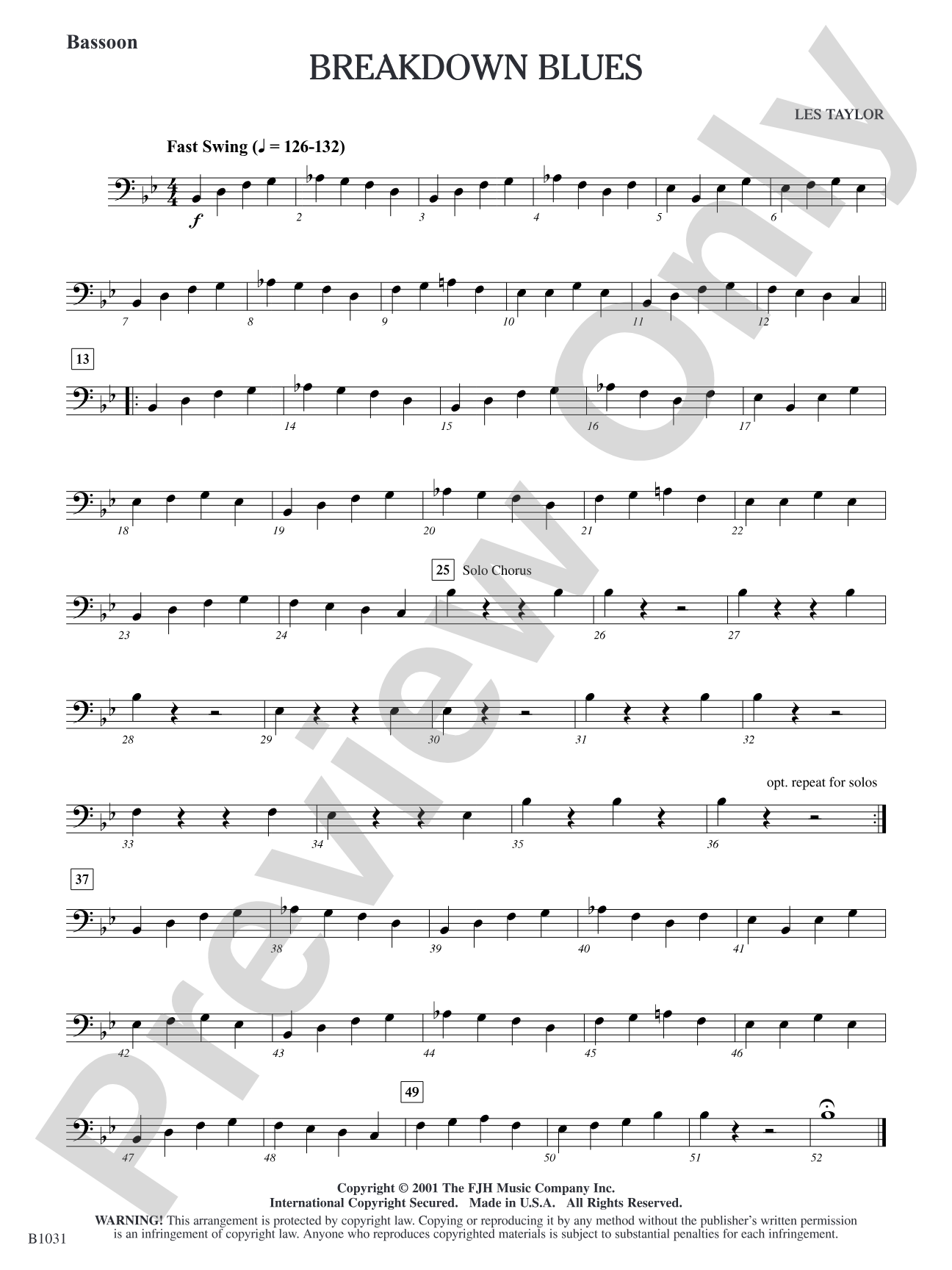 Breakdown Blues: Bassoon