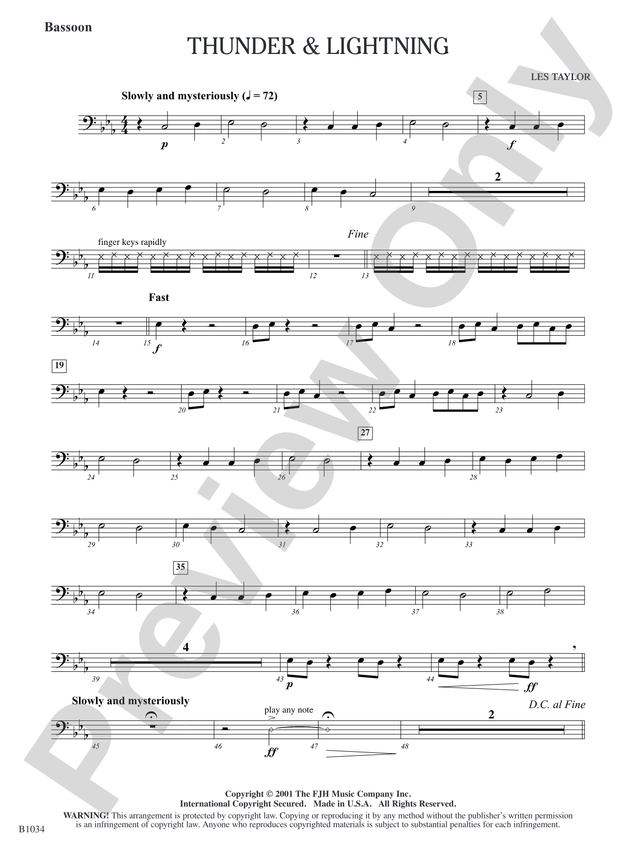Thunder & Lightning: Bassoon