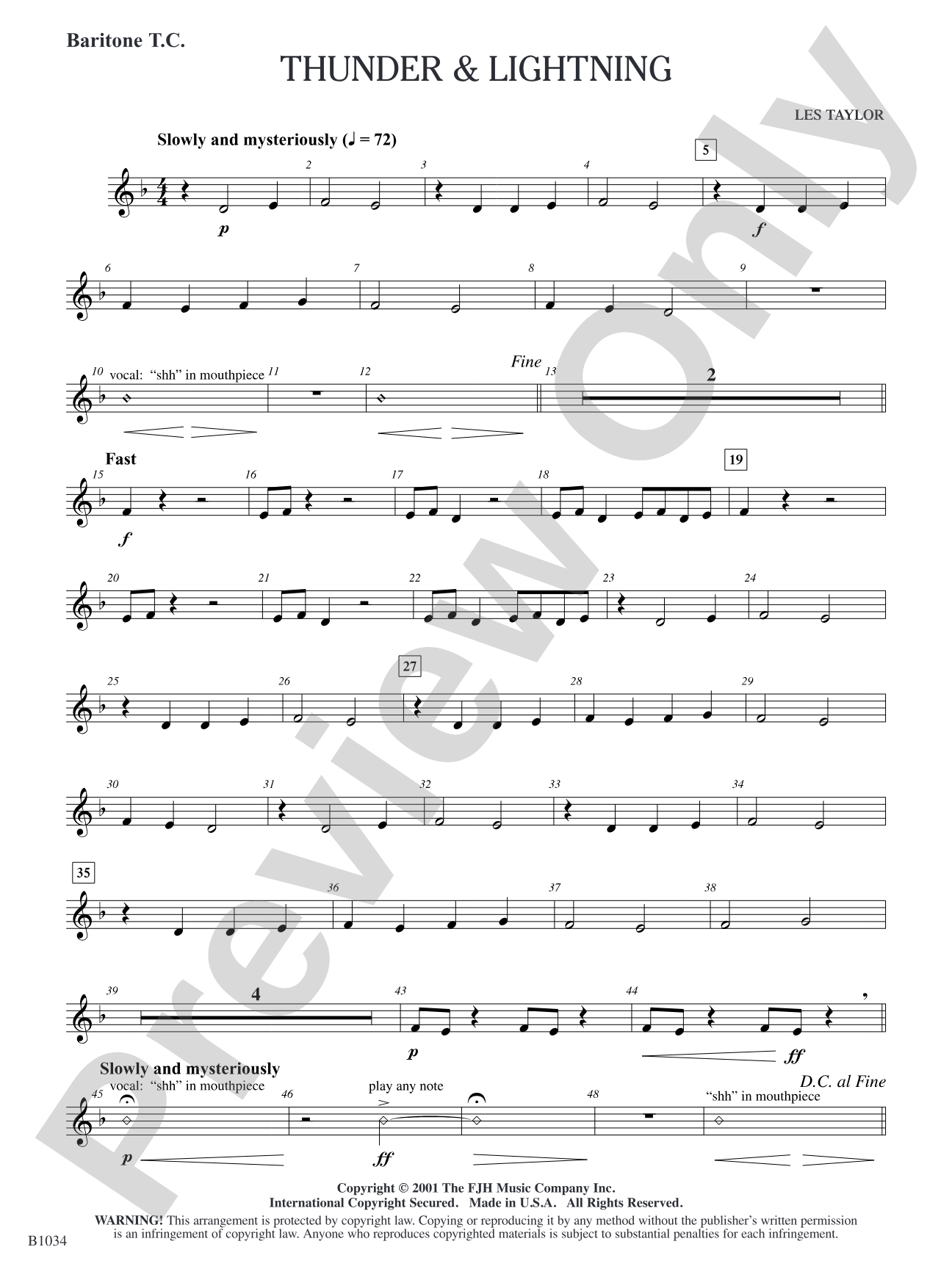 Thunder & Lightning: Baritone T.C.