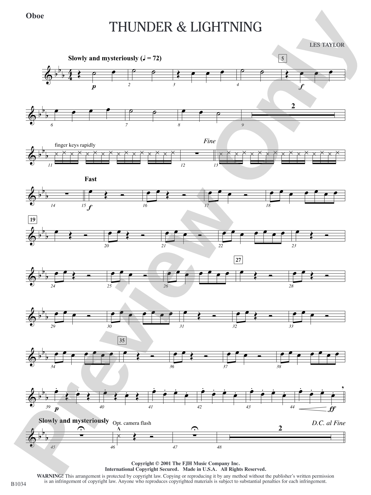 Thunder & Lightning: Oboe
