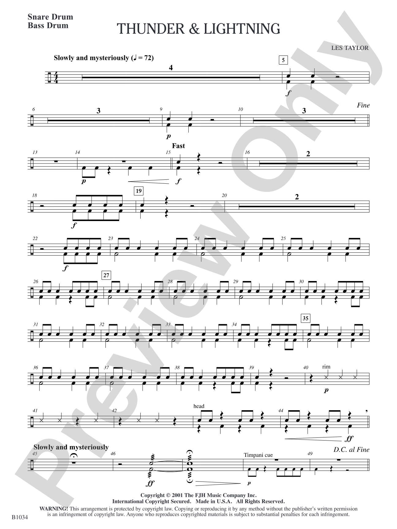 Thunder & Lightning: Snare Drum/Bass Drum