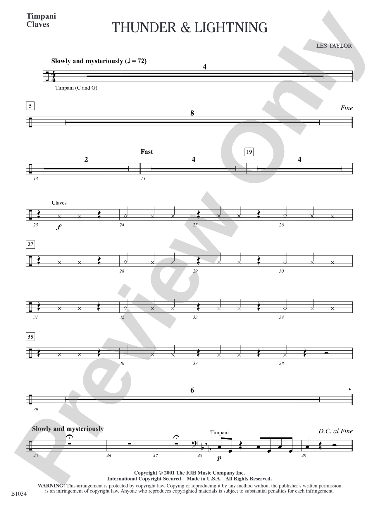 Thunder & Lightning: Timpani/Claves