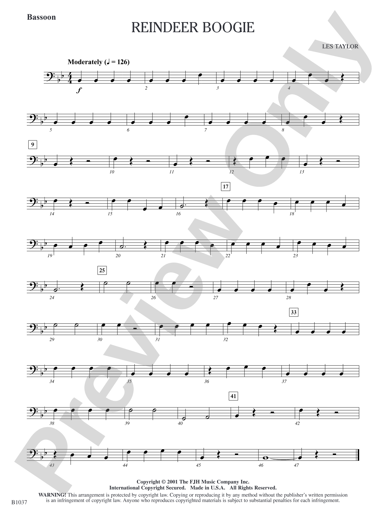 Reindeer Boogie: Bassoon
