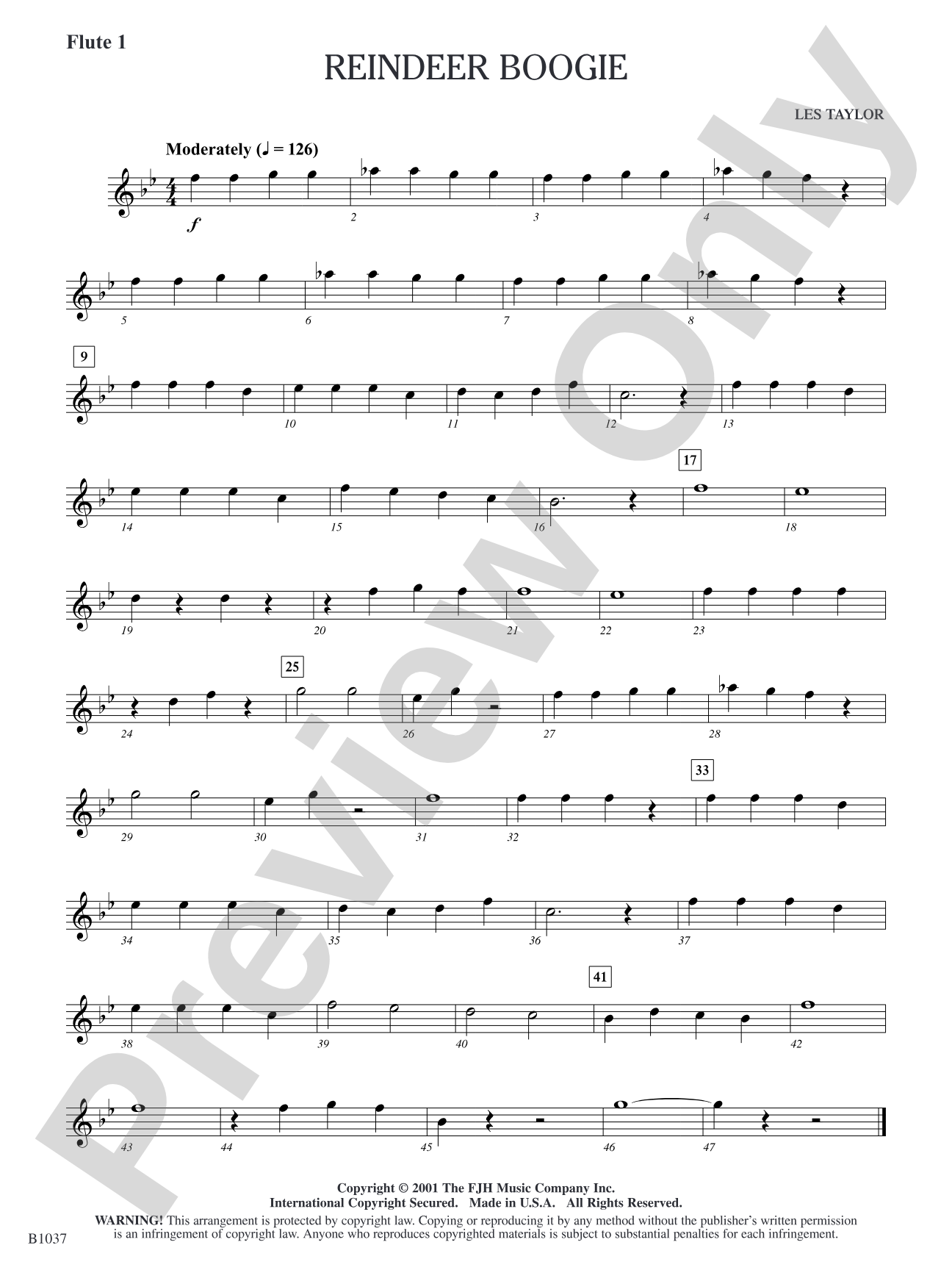Reindeer Boogie: Flute 1
