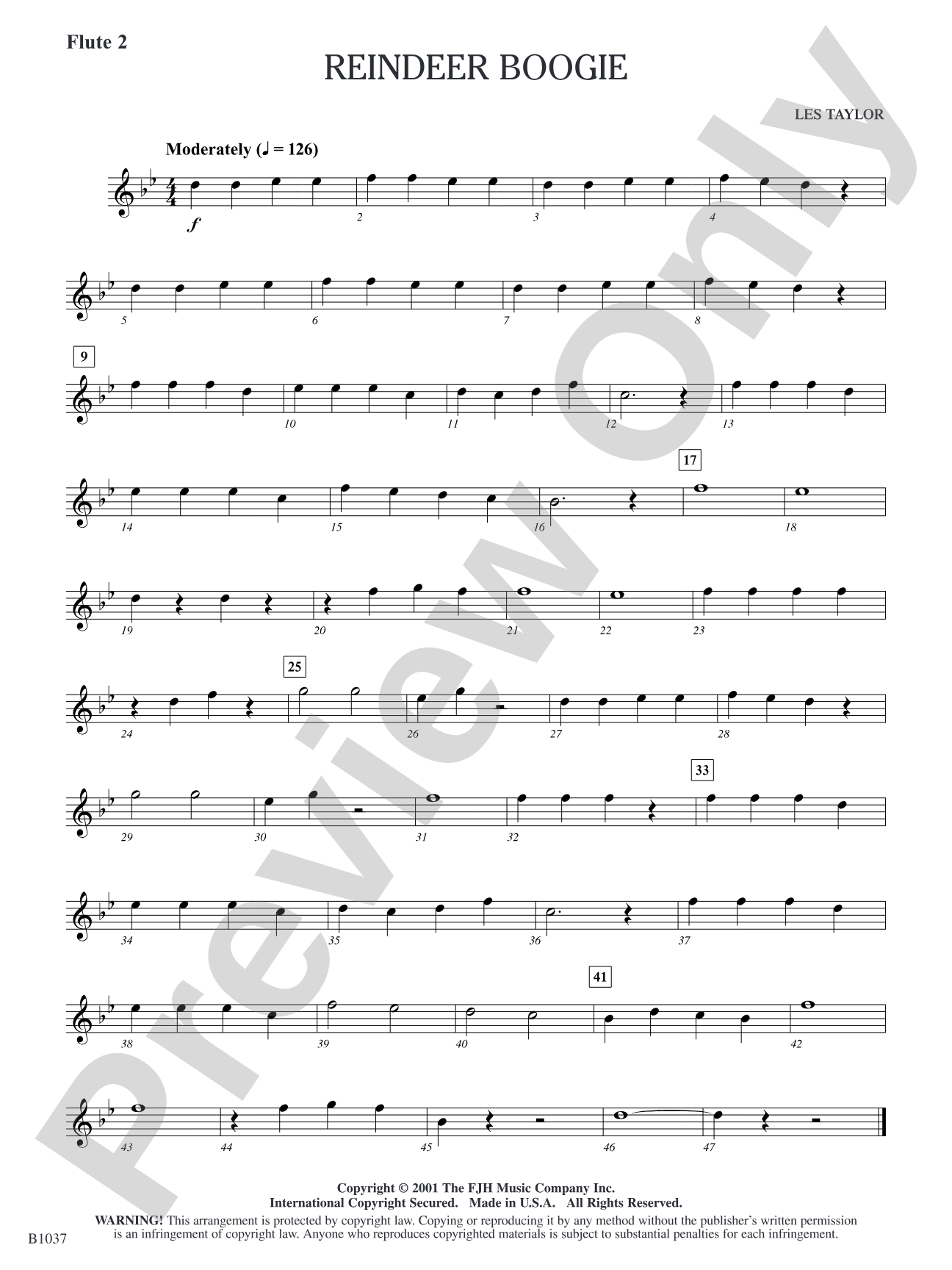Reindeer Boogie: Flute 2
