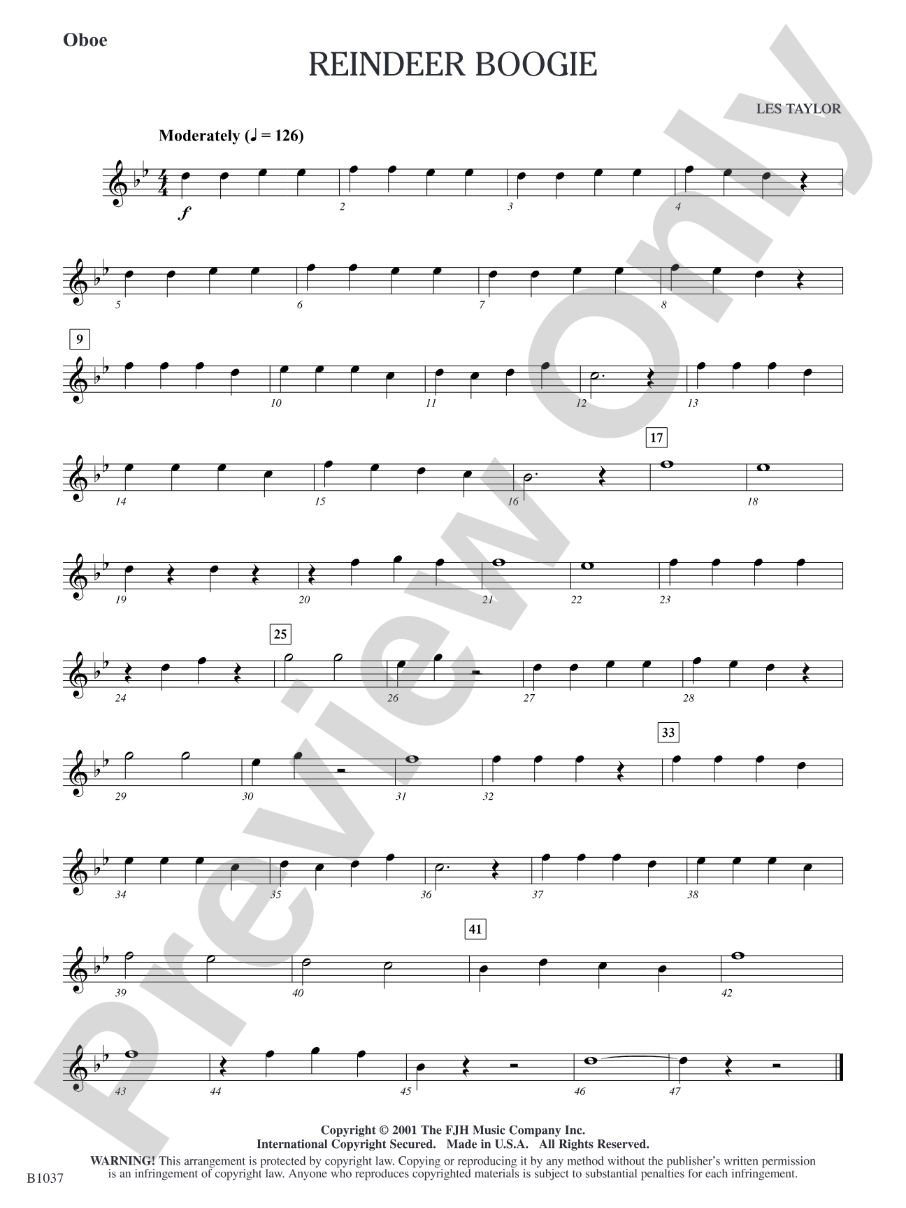 Reindeer Boogie: Oboe