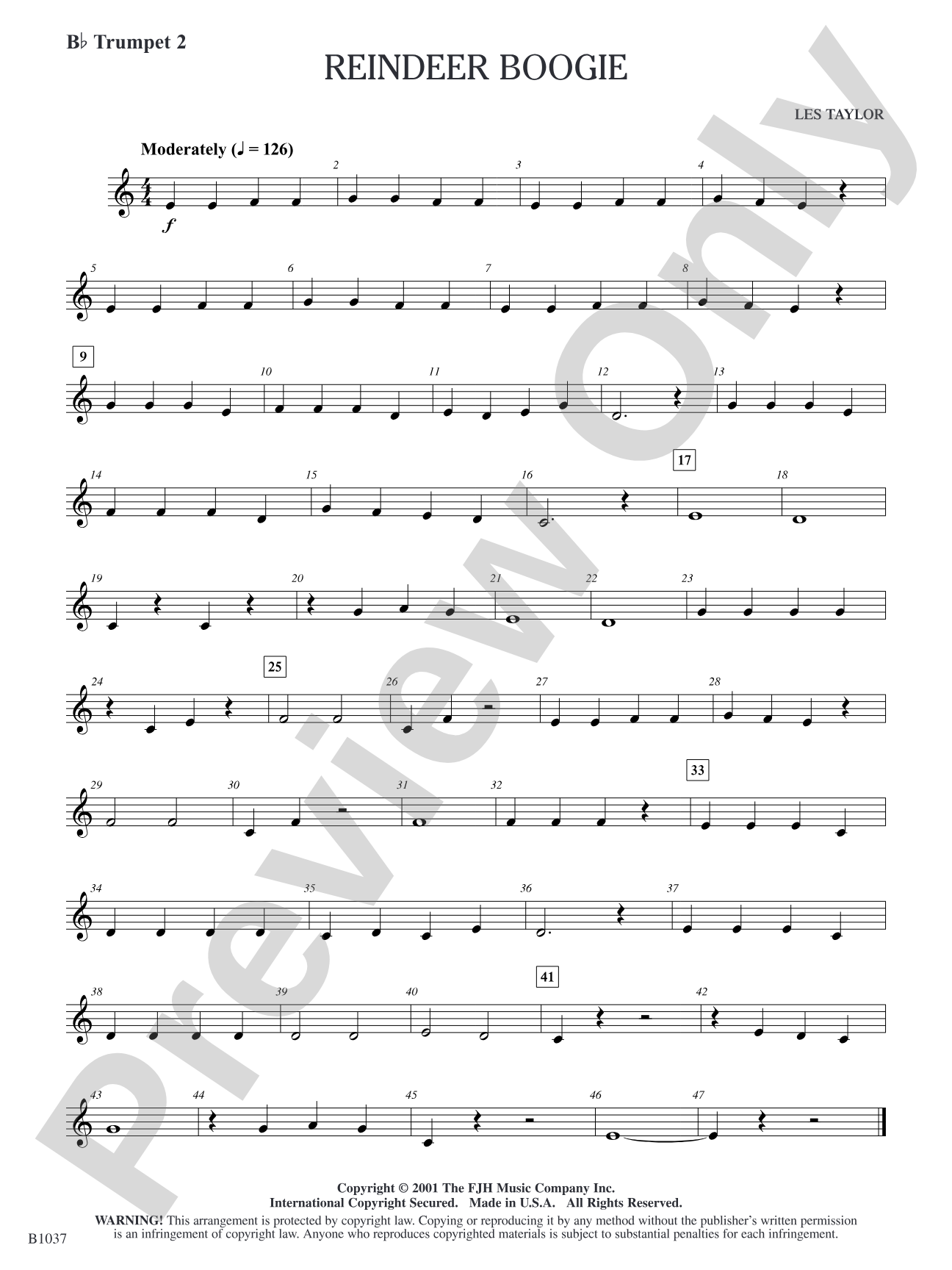 Reindeer Boogie: B-flat Trumpet 2