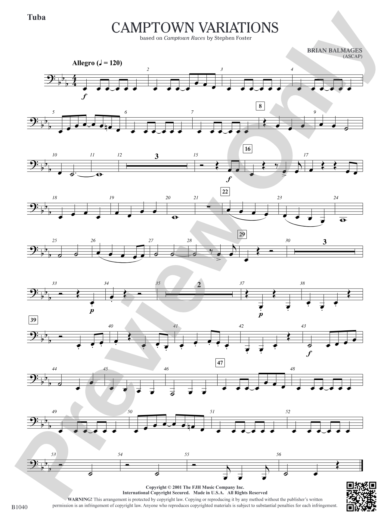 Camptown Variations: Tuba
