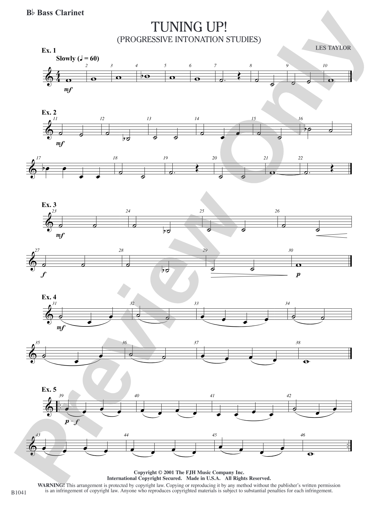 Tuning Up!: B-flat Bass Clarinet