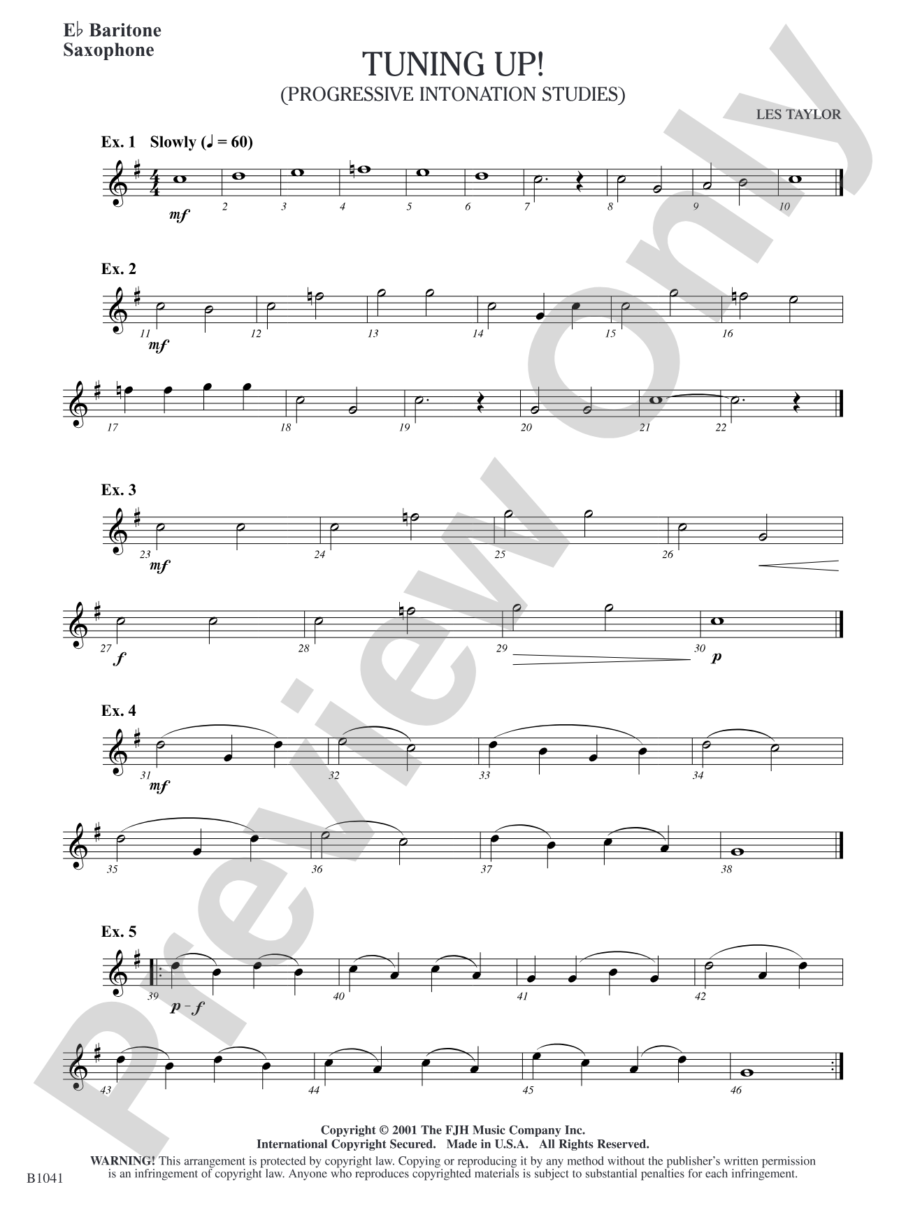 Tuning Up!: E-flat Baritone Saxophone