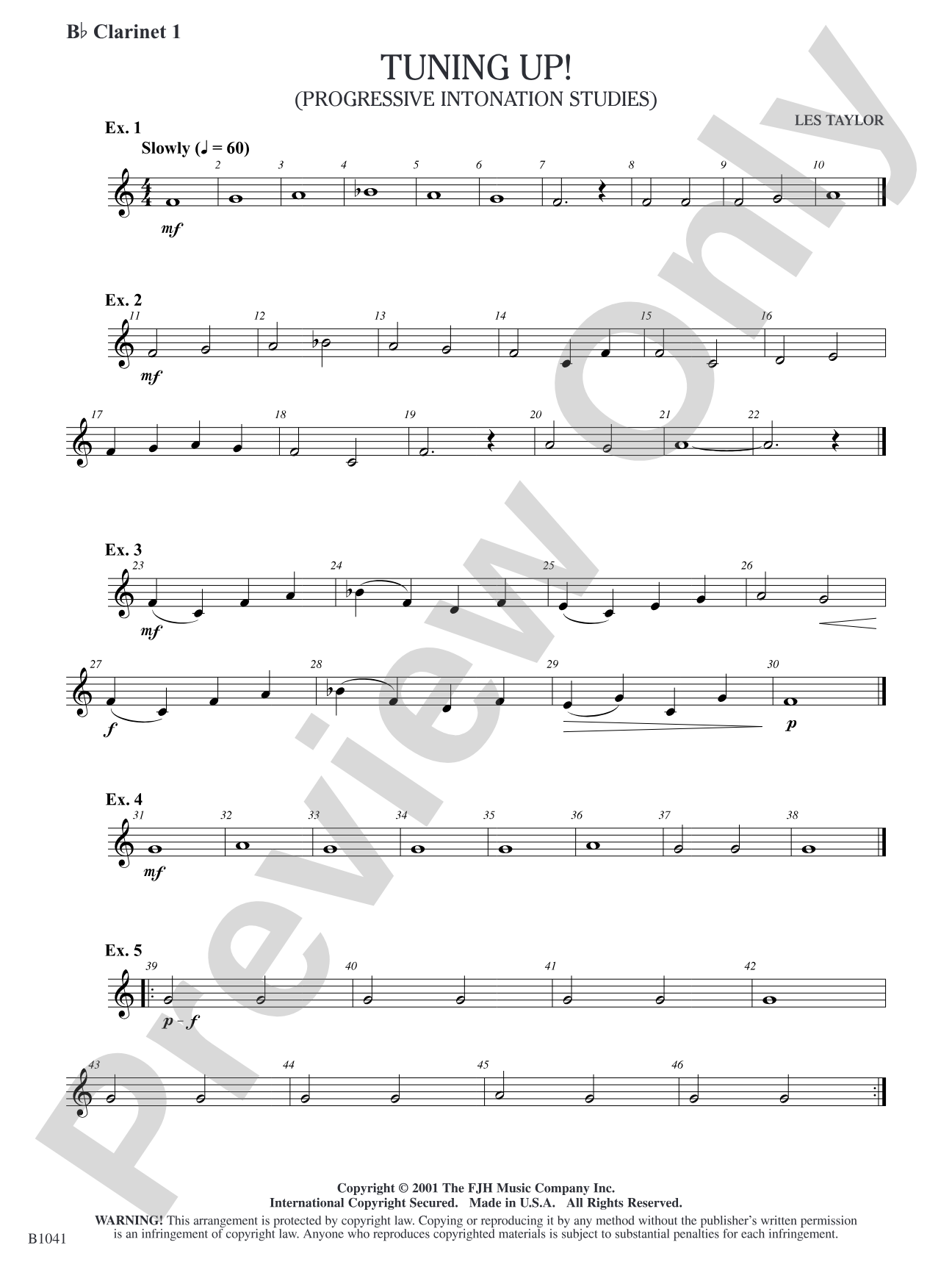 Tuning Up!: B-flat Clarinet 1