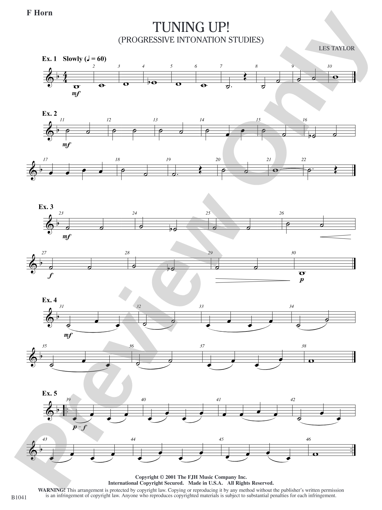 Tuning Up!: F Horn
