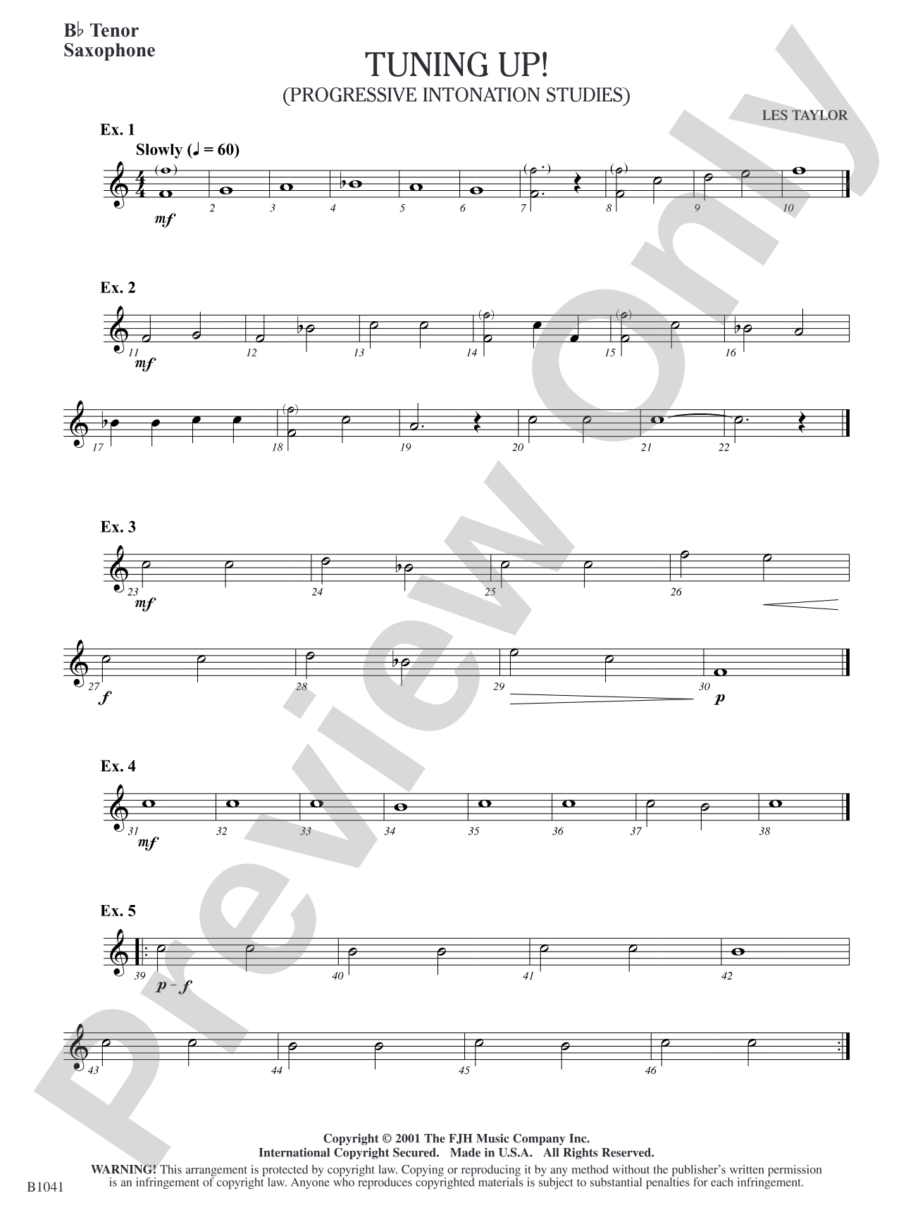 Tuning Up!: B-flat Tenor Saxophone