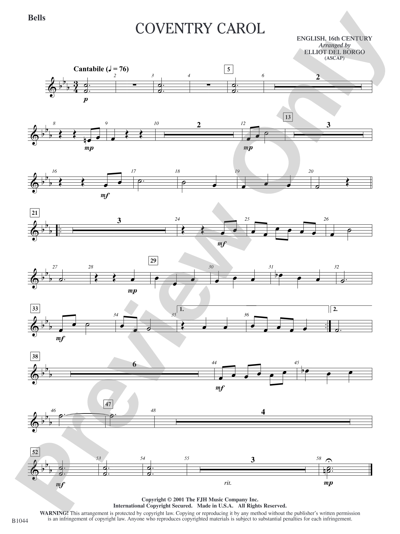 Coventry Carol: Bells