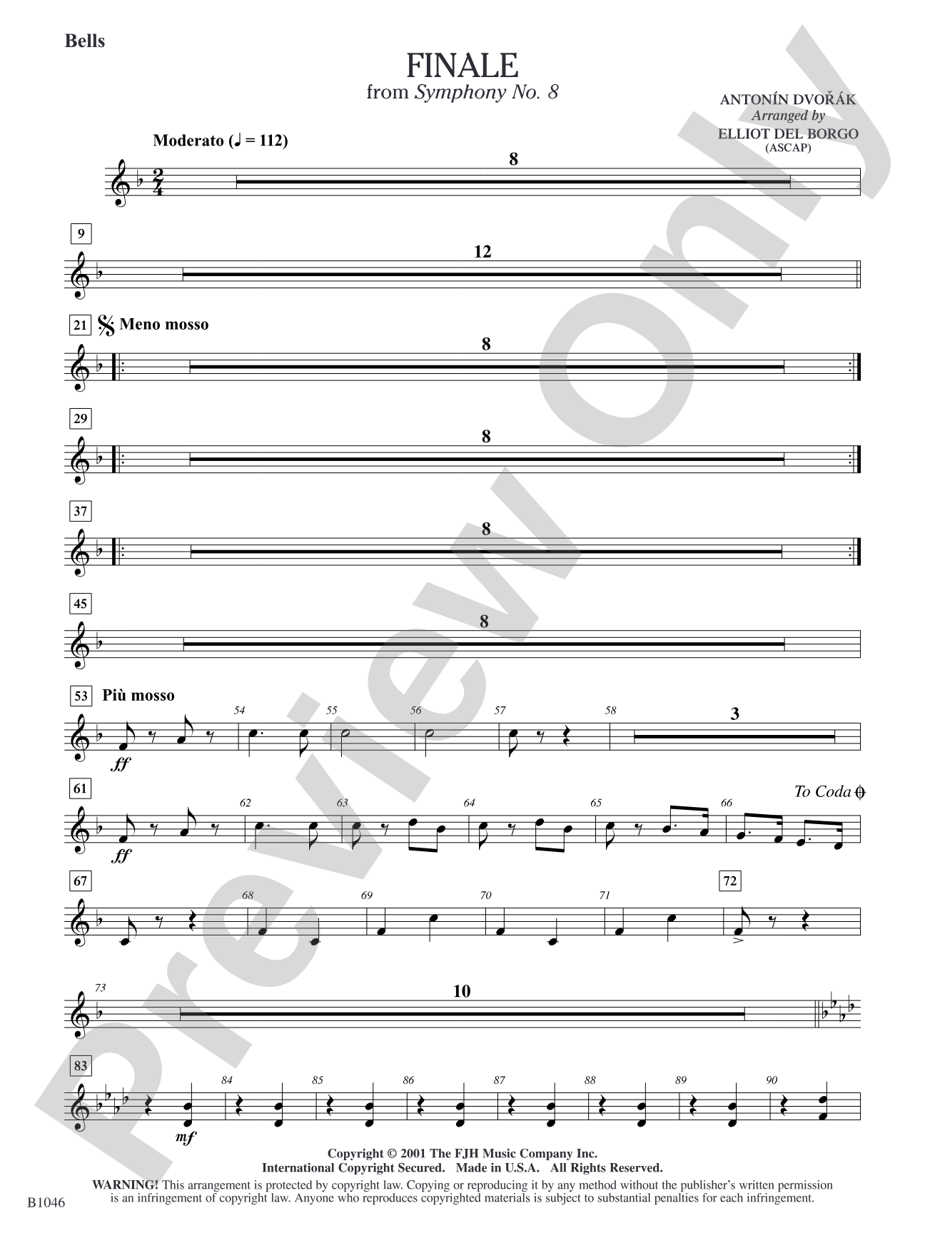 Finale from Dvorák's Symphony No. 8: Bells