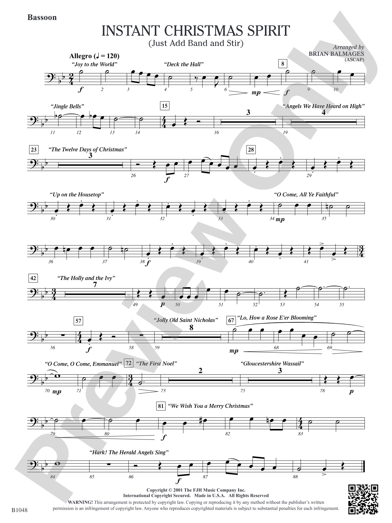 Instant Christmas Spirit (Just Add Band and Stir): Bassoon