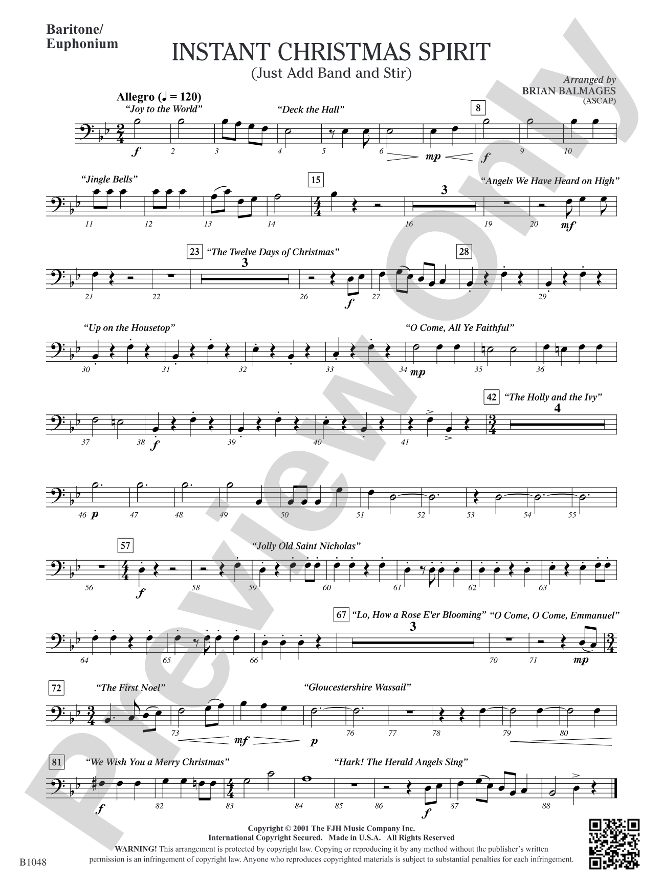 Instant Christmas Spirit (Just Add Band and Stir): Baritone/Euphonium