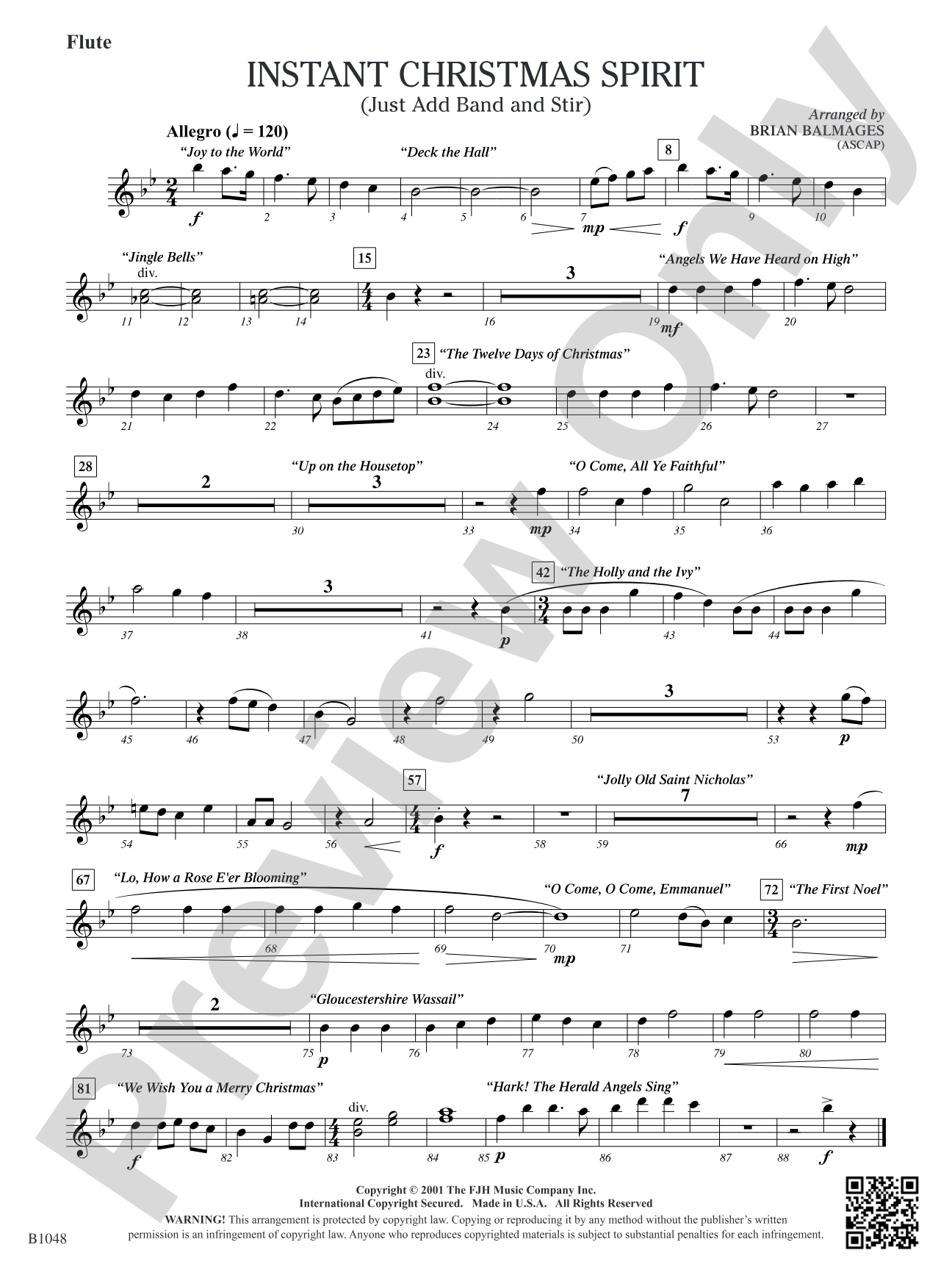 Instant Christmas Spirit (Just Add Band and Stir): Flute