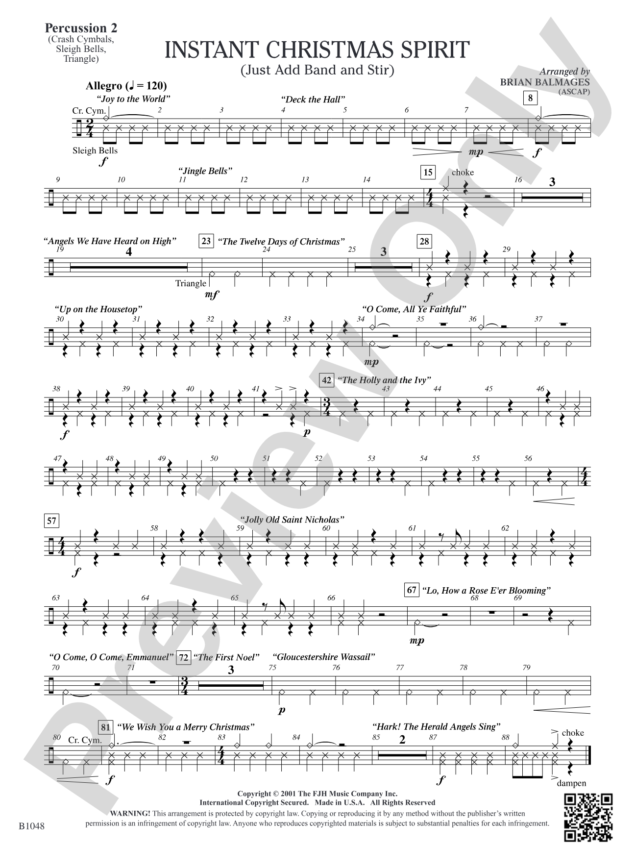 Instant Christmas Spirit (Just Add Band and Stir): Percussion 2